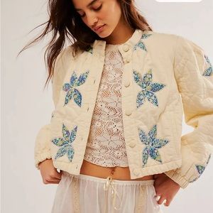 Free People “Quinn Quilted Jacket” Size S